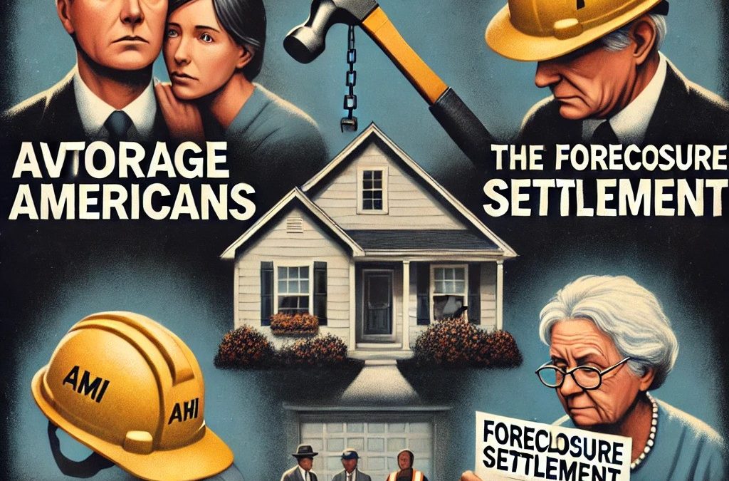 The AMI Laments the AG Foreclosure Settlement: Will Likely Harm Average Americans, Unions, and Seniors